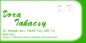 dora takacsy business card